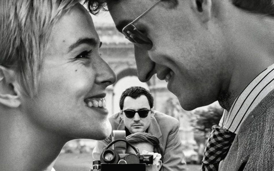 Od lewej: Zoey Deutch (jako Jean Seberg), Guillaume Marbeck (Godard) i Aubry Dullin (Belmondo)