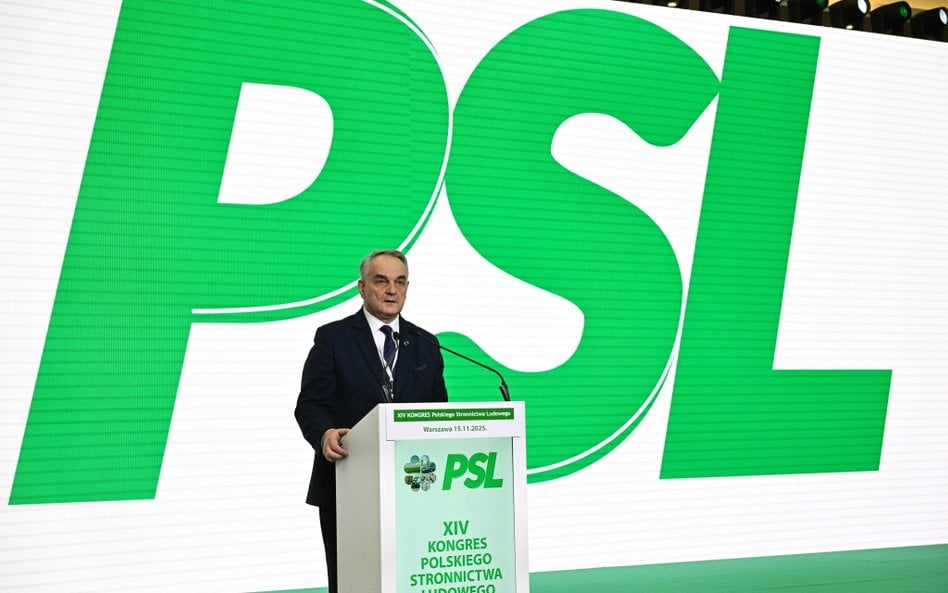 Waldemar Pawlak podczas XIV Kongresu Polskiego Stronnictwa Ludowego