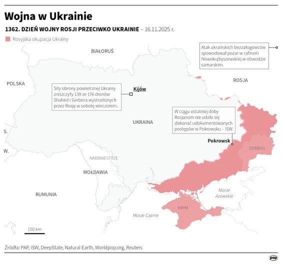 Tak wyglądała sytuacja na froncie w 1362 dniu wojny