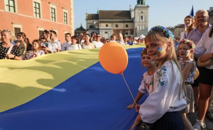 Uroczystość z okazji Dnia Niepodległości Ukrainy 2024 na pl. Zamkowym w Warszawie