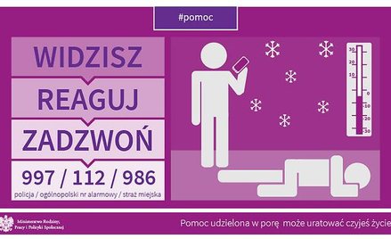 Pomoc bezdomnym i ubogim zimą - apel MRPiPS