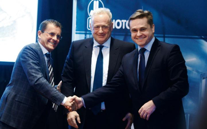 Sławomir Ziegert, prezes Biotonu (od prawej), i Ryszard Krauze, pośrednio główny akcjonariusz tej sp