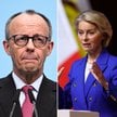 Friedrich Merz, Ursula von der Leyen i Emmanuel Macron