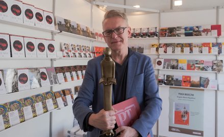 Pisarz i dziennikarz Mariusz Szczygieł podczas spotkania na 11. Warszawskich Targach Książki (WTK)