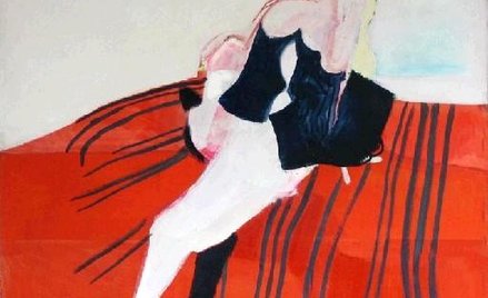 Teresa Pągowska „Siedząca”, olej na płótnie, 1970; dzięki uprzejmości Bochenska Gallery