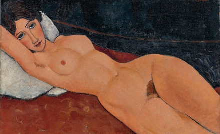 „Leżąc nago na białej poduszce”, Amadeo Modigliani, 1917 r. Materiały Prasowe