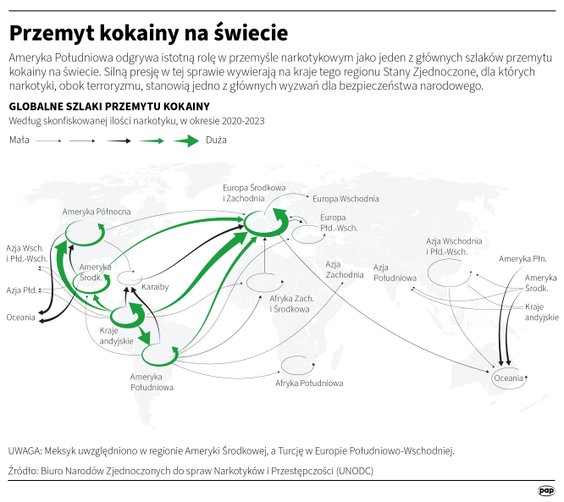 Przemyt kokainy na świecie