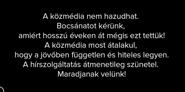 Hungarian public TV suspends news broadcast and apologises