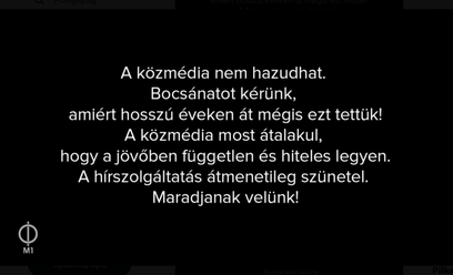 Węgierska telewizja publiczna przeprasza za lata kłamstw
