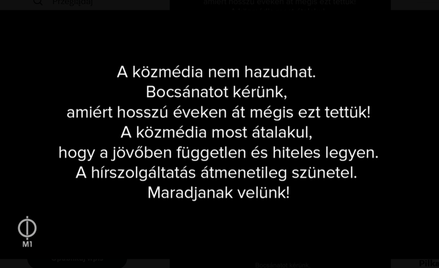 Węgierska telewizja publiczna przeprasza za lata kłamstw