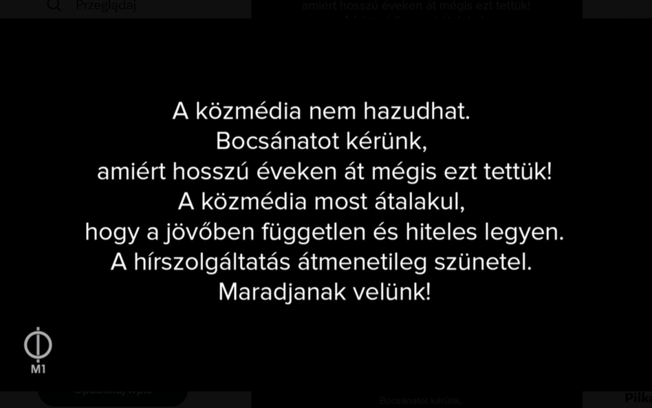 Węgierska telewizja publiczna przeprasza za lata kłamstw