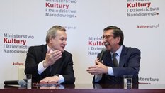 Były szef resortu kultury Piotr Glińśki i dyrektor instytutu Jan Żaryn