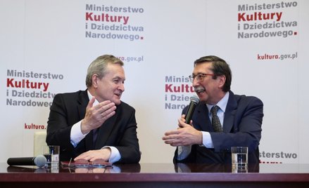 Były szef resortu kultury Piotr Glińśki i dyrektor instytutu Jan Żaryn