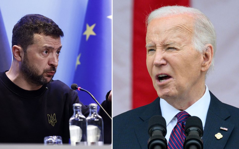 Wołodymyr Zełenski i Joe Biden