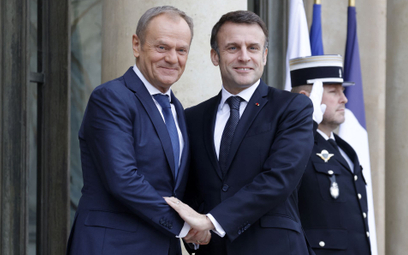 Donald Tusk i Emmanuel Macron