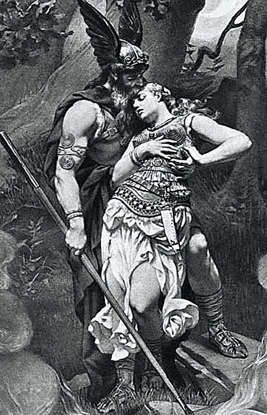 Praojciec Odyn stworzył pierwszych ludzi. Jego żoną jest bogini małżeństwa Frigg