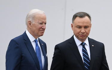 Prezydenci USA i Polski, Joe Biden i Andrzej Duda, fot. z 26 marca