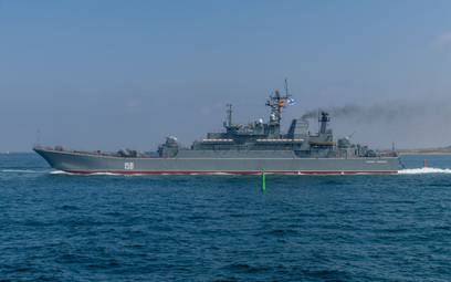 Rosyjski okręt desantowy "Cezar Kunikow", fotografia z 2021 r.