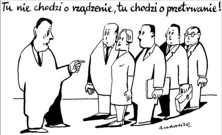 Komentarz rysunkowy. Tu chodzi o przetrwanie