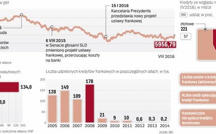 Konsekwencje ustawy frankowej od wielu miesięcy widoczne były w giełdowej wartości banków