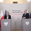 Minister sprawiedliwości Adam Bodnar oraz wiceprzewodnicząca Komisji Europejskiej Vera Jourova