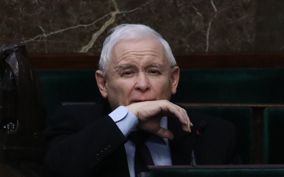 Prawo i Sprawiedliwość (na zdjęciu prezes Jarosław Kaczyński) miałoby w Sejmie 191 posłów