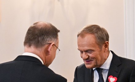 Prezydent Andrzej Duda oraz przewodniczący Platformy Obywatelskiej Donald Tusk