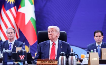 Donald Trump podczas szczytu ASEAN w Malezji