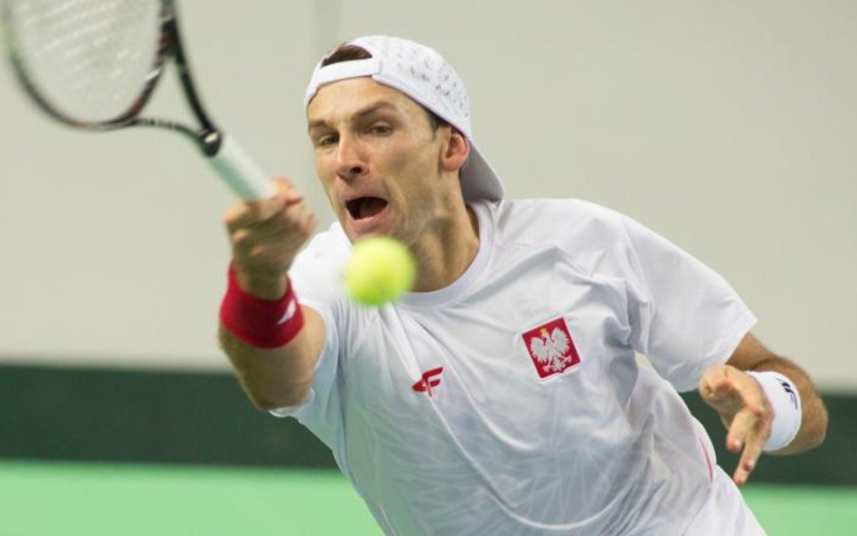 Łukasz Kubot w parze z Mateuszem Kowalczykiem zdobyli jedyny punkt dla Polski w przegranym meczu ze 