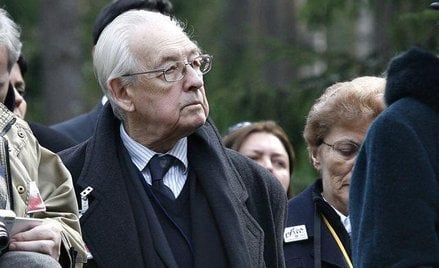 Andrzej Wajda podczas uroczystości katyńskich