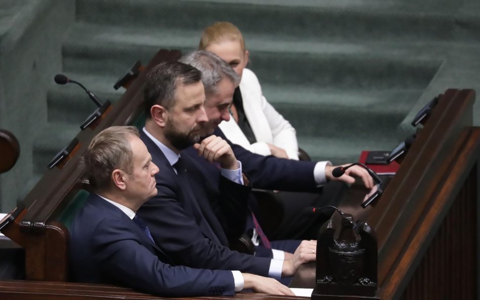 Donald Tusk, Władysław Kosiniak-Kamysz, Krzysztof Gawkowski, Barbara Nowacka