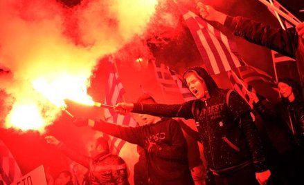 Tysiąc działaczy Złotego Świtu protestowało 22 marca przed ambasadą RFN w Atenach