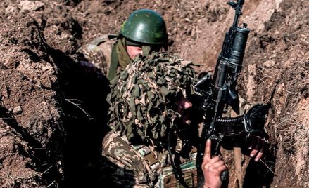 Ukraińscy żołnierze w okopach