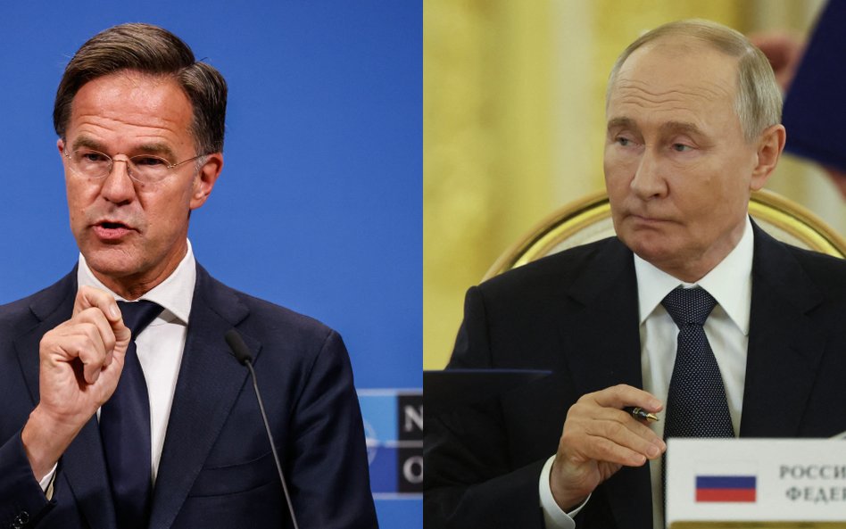 Mark Rutte i Władimir Putin