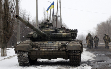 Ukraińscy żołnierze na pozycji w obwodzie ługańskim, fotografia z 11 marca