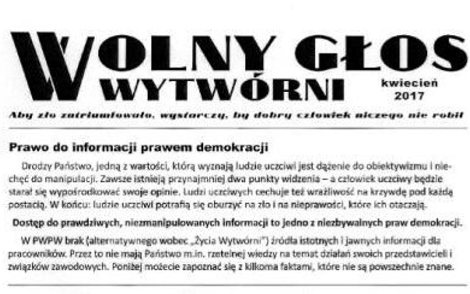 Polska Wytwórnia Papierów Wartościowych w cieniu konfliktów