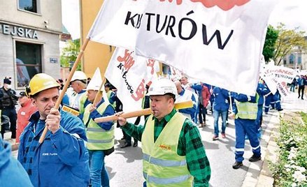 Załoga kopalni Turów protestuje przeciwko zamknięciu zakładu