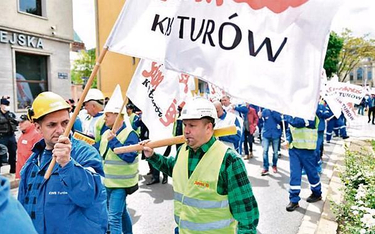 Załoga kopalni Turów protestuje przeciwko zamknięciu zakładu