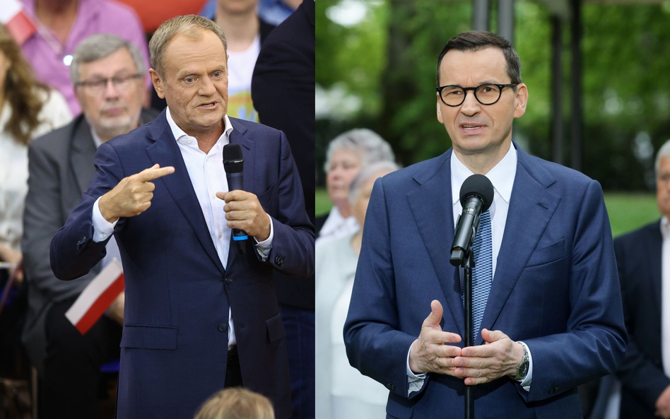 Donald Tusk i Mateusz Morawiecki