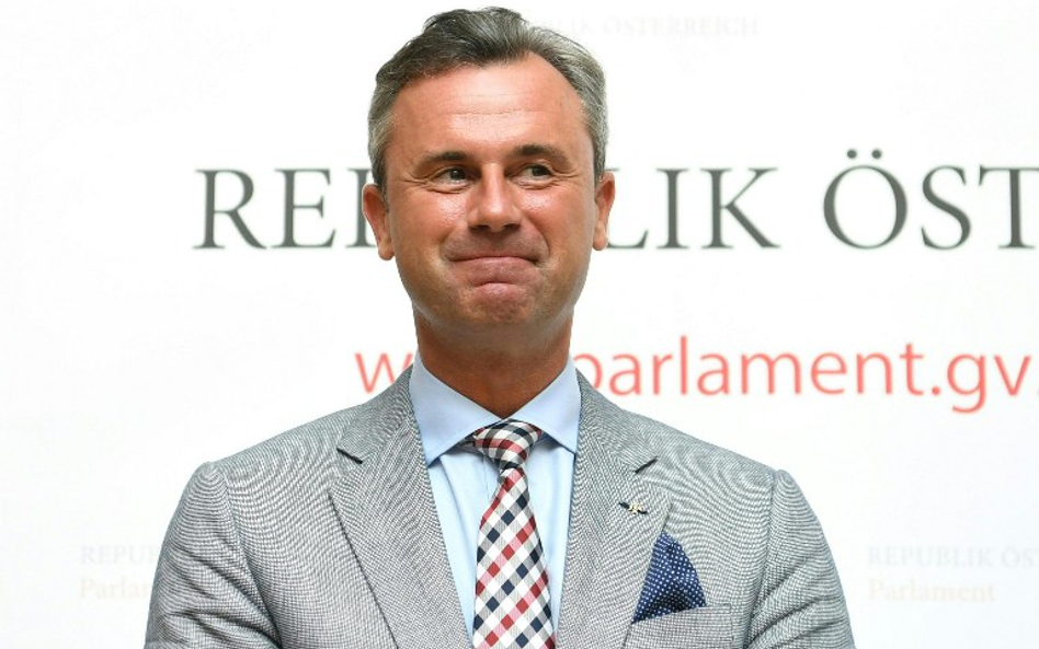 Norbert Hofer Kandydat na prezydenta populistycznej FPÖ po ogłoszeniu orzeczenia Trybunału Konstytuc