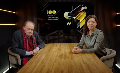 zdjęcie  z Jerzym Kisielewskim, dziennikarzem radiowym i telewizyjnym