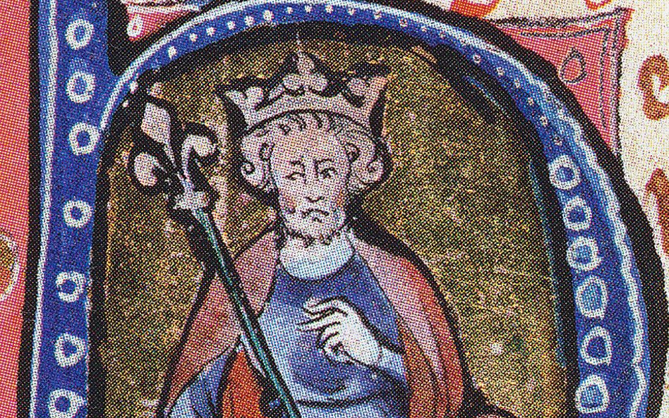 Knut Wielki (994–1035) – portret z XIV-wiecznego manuskryptu