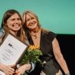 Klaudia Fortuniak, laureatka II Nagrody i Grażyna Torbicka, dyrektorka festiwalu