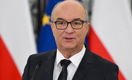 Marszałek Sejmu Włodzimierz Czarzasty podczas konferencji prasowej w Sejmie
