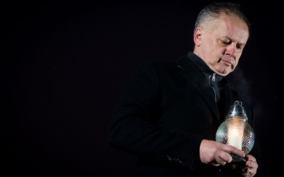 Prezydent Andrej Kiska na marszu milczenia w Bratysławie