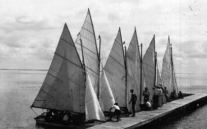 Regaty żeglarskie na jeziorze Narocz, lata 30.
