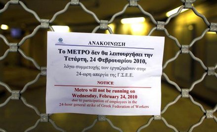 w środę całą Grecję objął strajk generalny, zamknięto urzędy, szkoły, lotniska, metro