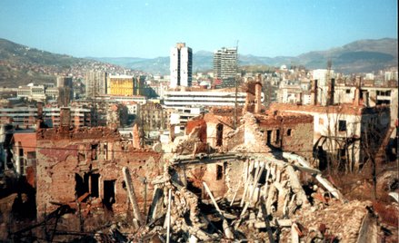 Panorama Sarajewa w 1997 roku