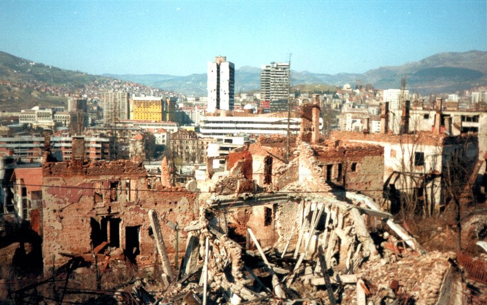 Panorama Sarajewa w 1997 roku