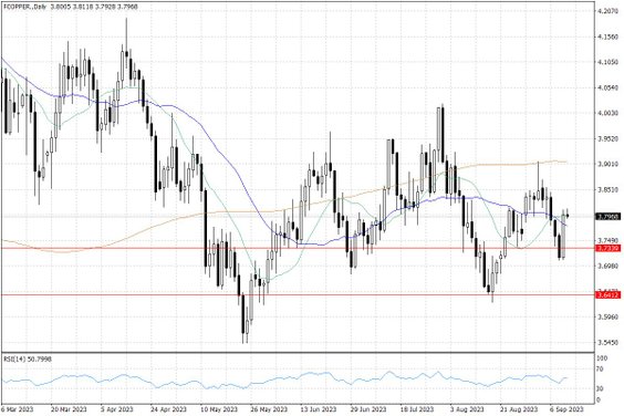 Notowania miedzi w USA – dane dzienne